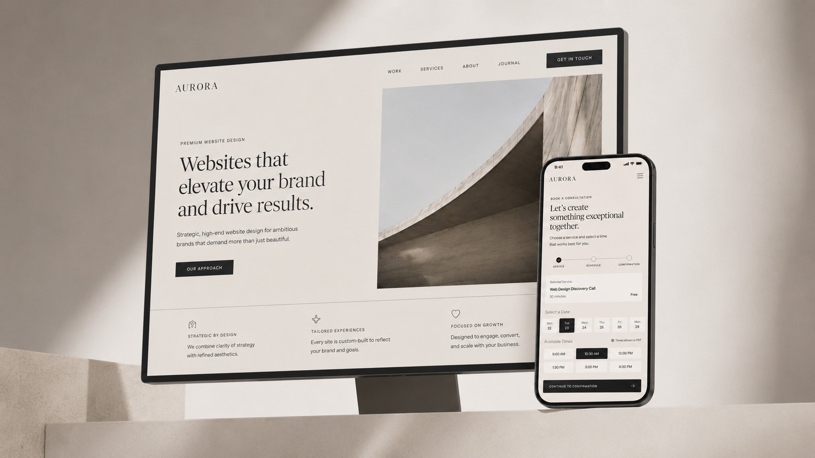 Whitespace Studio website design preview