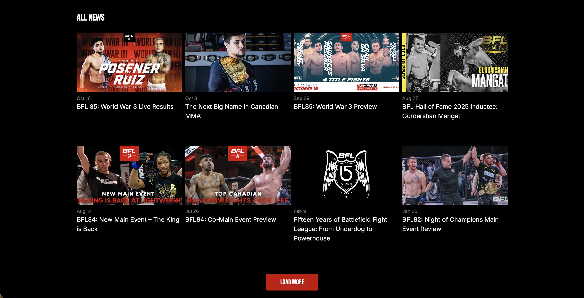 News and archive browsing on the BFL site