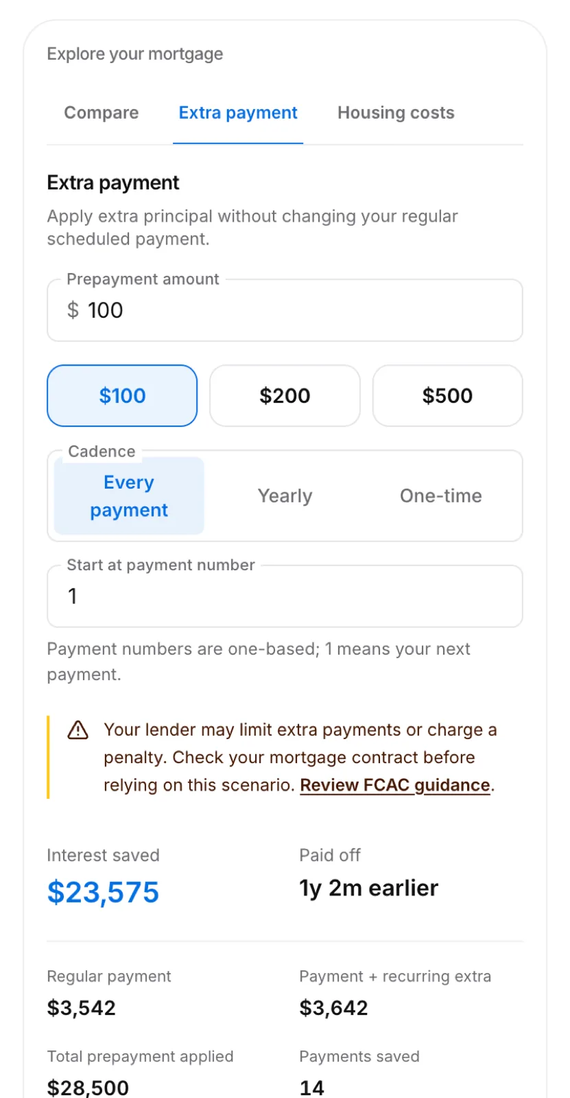 Home buying calculator on mobile